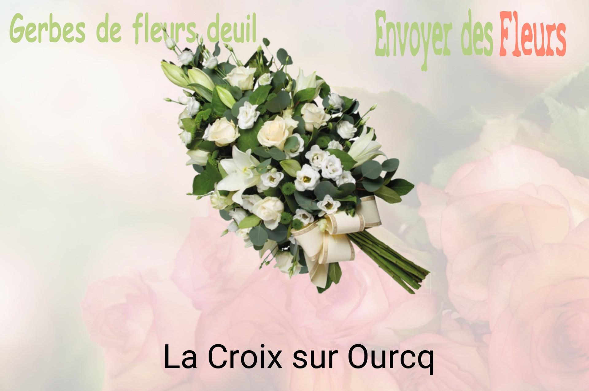 Gerbe de fleurs de deuil livrée à La Croix-sur-Ourcq